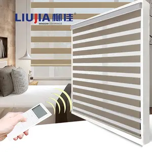 Automatische Elektrische Buismotor Laagste Prijs Indoor Window Shades Blackout Gemotoriseerde Zebra Rolgordijnen Shades