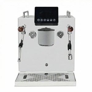 Macchina da Caffè Commerciale con Doppia Caldaia 1L+4L, Pannello di Controllo Touch Screen, 100 Tazze al Giorno, Macchina per Espresso Professionale - Product Image 1
