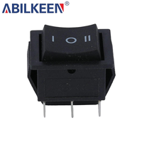 Mini Rectangle DPDT interrupteur à bascule marche-arrêt 6 broches 10A 250V/15A 125V AC certifié CE noir sans lumière 15x21.2mm