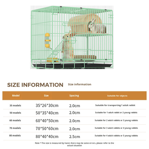 <span class=keywords><strong>Cage</strong></span> pour animaux de compagnie pliable double couche en fil métallique robuste et durable, pour intérieur et extérieur, avec plateau en plastique – Vente en gros usine - Product Image 3
