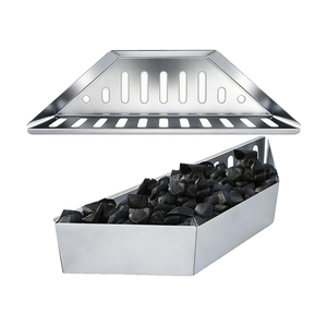 Pinnovo Char-Basket Supports pour briquettes <span class=keywords><strong>de</strong></span> <span class=keywords><strong>charbon</strong></span> en acier aluminisé, paniers à combustible, panier à <span class=keywords><strong>charbon</strong></span> compatible avec les grilles à <span class=keywords><strong>charbon</strong></span> plus grandes - Product Image 5