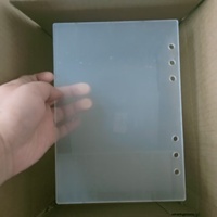 Reliure A5 à 6 anneaux en acrylique dépoli, couverture de planificateur, pages à insérer, bande ondulée, design vague, reliures personnelles à feuilles mobiles