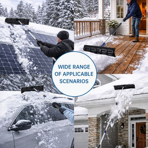 Rastrello da Neve Telescopico in Alluminio con Manico Lungo e Testa in Nylon Rinforzato per Tetto e Parabrezza Auto - Product Image 6