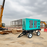 Générateurs diesel Taishan silencieux montés sur remorque 90KW, démarrage automatique, alternateur 100% cuivre, monophasé/triphasé, châssis mobile pour