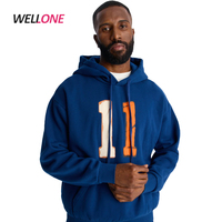 Ensemble de sport pour hommes avec sweat à capuche et broderie personnalisée bleu sarcelle, fabriqué par Caoton Fair à Guangzhou