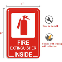 Autocollant en vinyle PVC pour extincteur, étiquette, 6x4 pouces, imperméable, respectueux de l'environnement, personnalisable pour les centres commerciaux