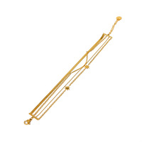 Bracelet chaîne tournesol Bowei en acier inoxydable plaqué or 18 carats, bijou unisexe élégant et tendance