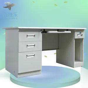 Metal School Furniture Steel Computer Desk Tables with Drawer Office Desk Modern Adjustable (height) Iron Knock-down 0.6-1.2mm