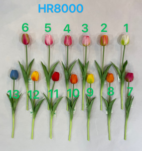 Senmasine Fake <strong>Tulips</strong> Real Touch Soft Pvc Artificial Flowers <strong>Tulip</strong> for Home Wedding Decoration Suppliers Orange <strong>Red</strong> Blue Yellow - Product Image 6