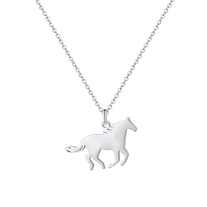 925 Sterling Silver Dainty Collana Del Pendente Del <span class=keywords><strong>Cavallo</strong></span> Dei Monili - Product Image 1