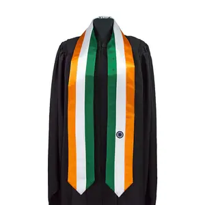 Bendera Kustom Nasional Tercetak Stoles Siswa 7 Kaki Pakaian Warna Disesuaikan Wisuda Stole India