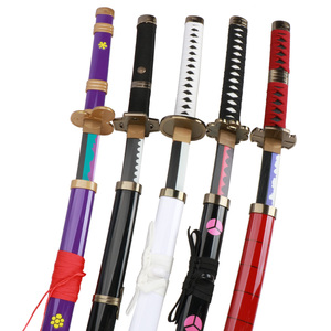 ดาบคาตานะโซโร่ 104 ซม./41 นิ้ว สำหรับคอสเพลย์ อนิเมะ อาวุธคอสเพลย์ เอนมะ ไวท์ นิได คิเท็ตสึ พร้อมที่วางดาบและเข็มขัด - Product Image 4