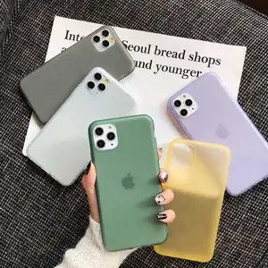 Ultra Thin Soft Silicone TPU Phone Case for iPhone 11 Pro Max Back Cover for iPhone 11, 5 colors