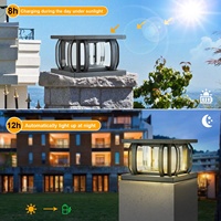 10W Solaire IP65 Étanche LED Lumière Télécommande Dimmable Clôture Pont Lampe pour Patio Colonne Pilier Lampe pour Usage Paysage