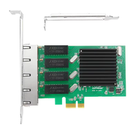 Tarjeta de Red Ethernet Interna PCIe Gigabit de 4 Puertos para Estaciones de Trabajo de Alto Rendimiento Empresarial, Disponible en Stock