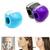 Balle de fitness faciale en gel de silice, exerceur de mâchoire, tonifiant facial, réduit le double menton, balle de relaxation, entraînement de fitness, simulateur de ligne de la mâchoire