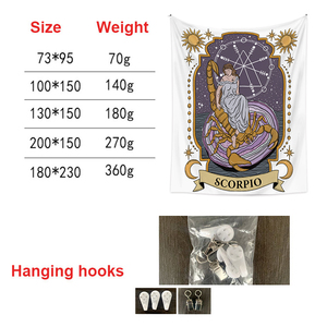 150x130 cm Magic Astro logy Tapisserien Celestial Wall Art Hanging Zodiac Tapisserie <span class=keywords><strong>Tarot</strong></span> Stoff - Product Image 4