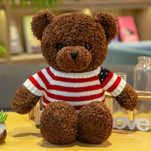Peluche ours en peluche bouclé doux 30 cm, animal en peluche prêt à être expédié, cadeau de la Saint-Valentin - Product Image 4