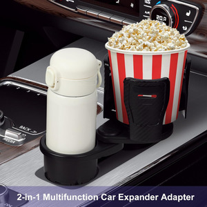 Support universel réglable 2-en-1 pour bouteille de café et d'eau de voiture, support de siège avant, organisateur de porte-gobelet en ABS - Product Image 3