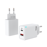 Adaptateur secteur ultra-fin 45W Type-C à charge rapide certifié EN62368 GS CE CB KC avec protection OTP pour téléphones mobiles