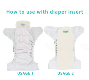 Một kích thước phù hợp với tất cả các điều chỉnh Snaps tã vải bán buôn Chất lượng cao tái sử dụng có thể giặt bé vải tã lót - Product Image 3