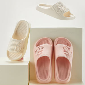 Zapatillas antideslizantes para hombres y mujeres, <span class=keywords><strong>sandalias</strong></span> sencillas y cómodas de color sólido con diseño de gato de dibujos animados, para el baño y el hogar - Product Image 6