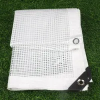 Bâche en PE renforcée à mailles transparentes de 0,35 mm, imperméable, résistante à l'abrasion, pour couvrir les plantes, la terrasse, le balcon, les auvents