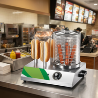 Chauffe-hot-dogs et cuiseur vapeur avec barres chauffantes pour pains, professionnel, 570W, en acier inoxydable, chauffe-saucisses de comptoir HDW-2, fabricant