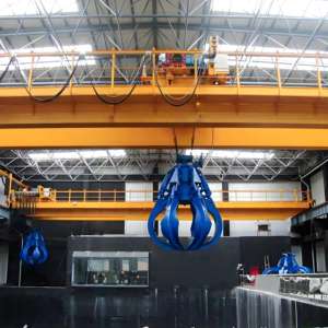 Buen precio 16 Ton 20 Ton 50ton 100ton doble vigas puente grúa colgante Control de línea con agarre hidráulico eléctrico inteligente - Product Image 2