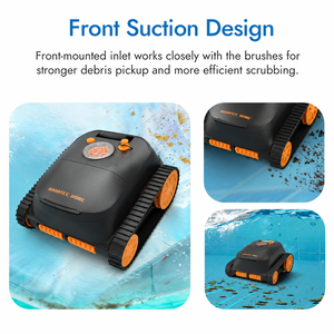 Nettoyeur de <span class=keywords><strong>piscine</strong></span> robotisé sans fil, <span class=keywords><strong>robot</strong></span> aspirateur automatique pour <span class=keywords><strong>piscine</strong></span> <span class=keywords><strong>avec</strong></span> navigation intelligente pour piscines hors sol et enterrées, rechargeable - Product Image 4