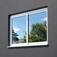 Ventanas Minimalistas de Estilo Europeo Personalizadas, Ventanas de Vidrio Templado con Doble Acristalamiento Insonorizadas para Casa