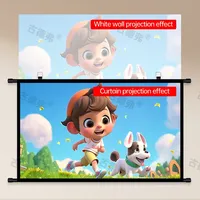 VIY 60-120 pouces 16:9 4K Épais HD Projecteur Écran Portable Adhésif Crochet Écran De Projection