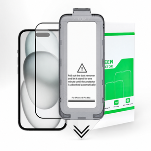 Protector de Pantalla de Vidrio Templado Personalizado para <span class=keywords><strong>iPhone</strong></span> 18 Pro Max, 9H HD Transparente, Kit Antipolvo, Embalaje de Marca Privada OEM - Product Image 1