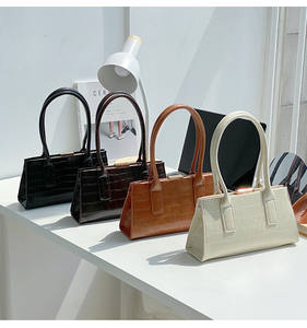 Nueva moda Popular Simple Color sólido compras diarias viaje clásico señoras cocodrilo Pu bolsos de cuero bolso de mano - Product Image 6