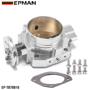 ชุดอัพเกรดลิ้นปีกผีเสื้ออะลูมิเนียม EPMAN ขนาด 70 มม. สีเงิน สำหรับ <span class=keywords><strong>Honda</strong></span> <span class=keywords><strong>Civic</strong></span> Acura Integra B16 B18 ท่อร่วมไอดี EP-TB70B16 - Product Image 6