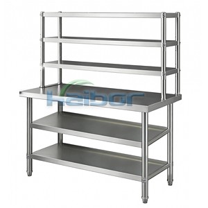 Tavolo di Preparazione <span class=keywords><strong>Alimenti</strong></span> in Acciaio Inox di Alta Qualità per Cucine Commerciali, Banco da Lavoro in Acciaio Inox 201/304 per Hotel - Product Image 3