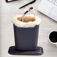 Étui et support à lunettes en cuir PU doublé de peluche, tendance, prix d'usine, pour femmes, hommes et enfants