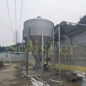 Gran oferta, torre de Material de chapa galvanizada, capacidad de almacenamiento de 3-30 toneladas, torre de alimentación de almacenamiento para silo de alimentación de pollo - Product Image 6