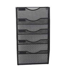 Sam Bureau 6 Niveaux En Métal Noir Mural 5 Poche <span class=keywords><strong>dossier</strong></span> suspendu organisateur - Product Image 1