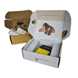 맞춤형 화이트 크래프트 골판지 인쇄 배송 우편물 포장 상자 구독 여성 속옷 세트 제품 포장 상자 - Product Image 3