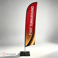 Drapeau de plage Triton Blade pour la promotion d'événements professionnels en extérieur, bannière publicitaire avec mât en polyester et fibre de verre
