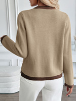 Nouveauté printemps, cardigan court en laine mélangée douce, style français, à col rond, élégant, à fleurs, décontracté pour femmes
