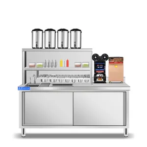 Professional bubble tea bar counter can be order for milk tea store