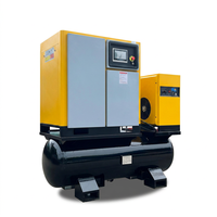 Compresseur d'air industriel miniature à vis, sans huile, à lubrification, monophasé, électrique, rotatif, portable, 5,5 kW, 7,5 CV