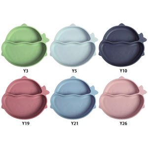 Ensemble d'alimentation pour <span class=keywords><strong>bébé</strong></span> en silicone sans BPA, vente chaude, vaisselle d'apprentissage, assiette en silicone, bol, bavoir, gobelet, collation, 0-12 <span class=keywords><strong>mois</strong></span> - Product Image 6