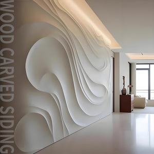 Tùy Chỉnh 3D Khắc Sóng Bảng Điều Khiển Tường Bảng Bánh Sandwich Tấm Gỗ Khắc Tường Treo Bảng Điều Khiển Cho Khách Sạn Wallboard - Product Image 3