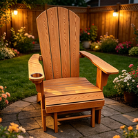 Chaises pliantes Adirondack en plastique HIPS durables, style minimaliste moderne, avec repose-pieds escamotable