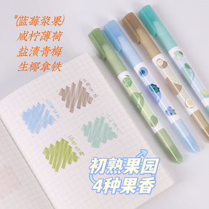 Collection Of Objects Highlighter Double-ended Fruit-scented <b>Permanent</b> Ink Journaling Pen Doodle Drawing <b>Marker</b> Pen - Product Image 5