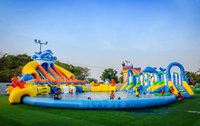 Plateforme de toboggan aquatique gonflable géante, parc aquatique flottant, obstacle pour le lac, équipement de parc aquatique pour adultes et enfants