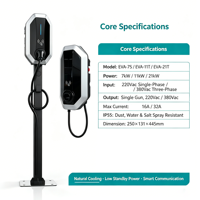 Borne de recharge AC pour véhicules électriques 220V 380V avec modes de démarrage multiples, mot de passe et fonction Plug and Charge